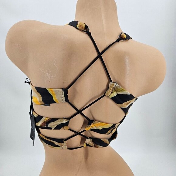 New Savage x Fenty Wildcat Strappy Back Tank Bra Womens L Animal Instinxx Brown - Picture 5 of 8